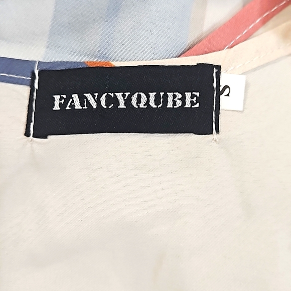 Chic Color Block Striped Printed Sleeveless Maxi A-Line Dress Size Small - Picture 6 of 11